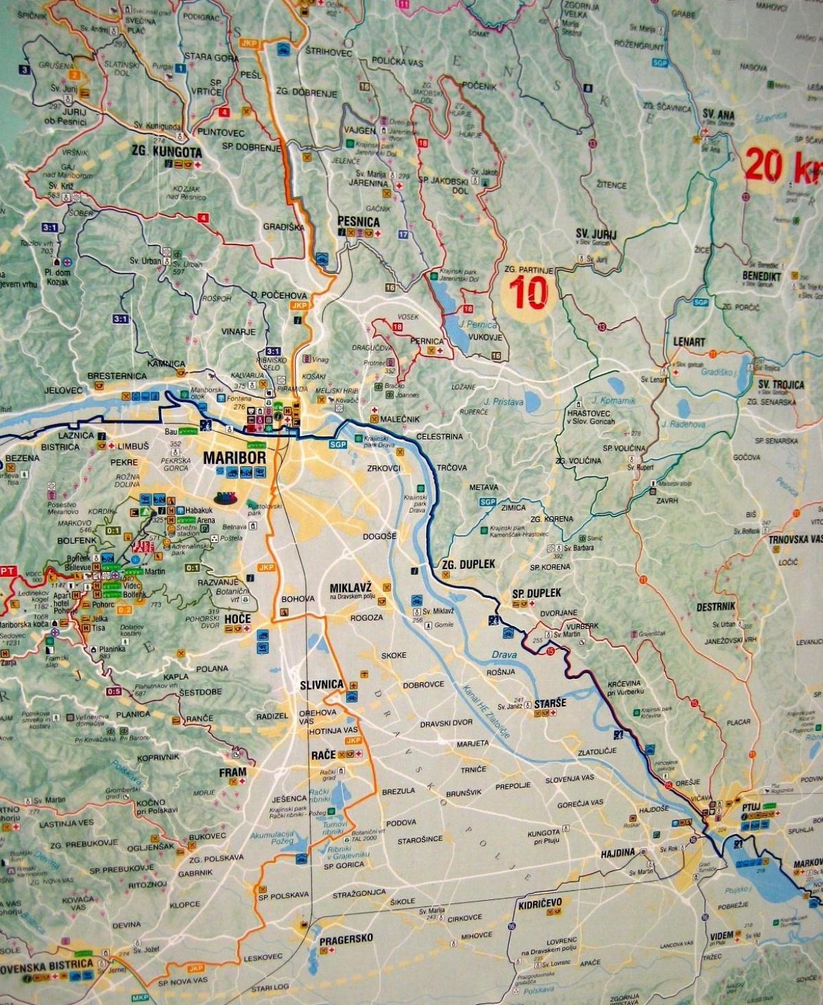 Mapa de camping Eslovenia