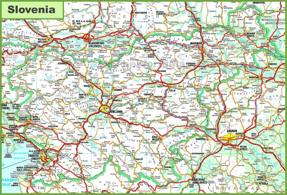 Mapa detallado de Eslovenia