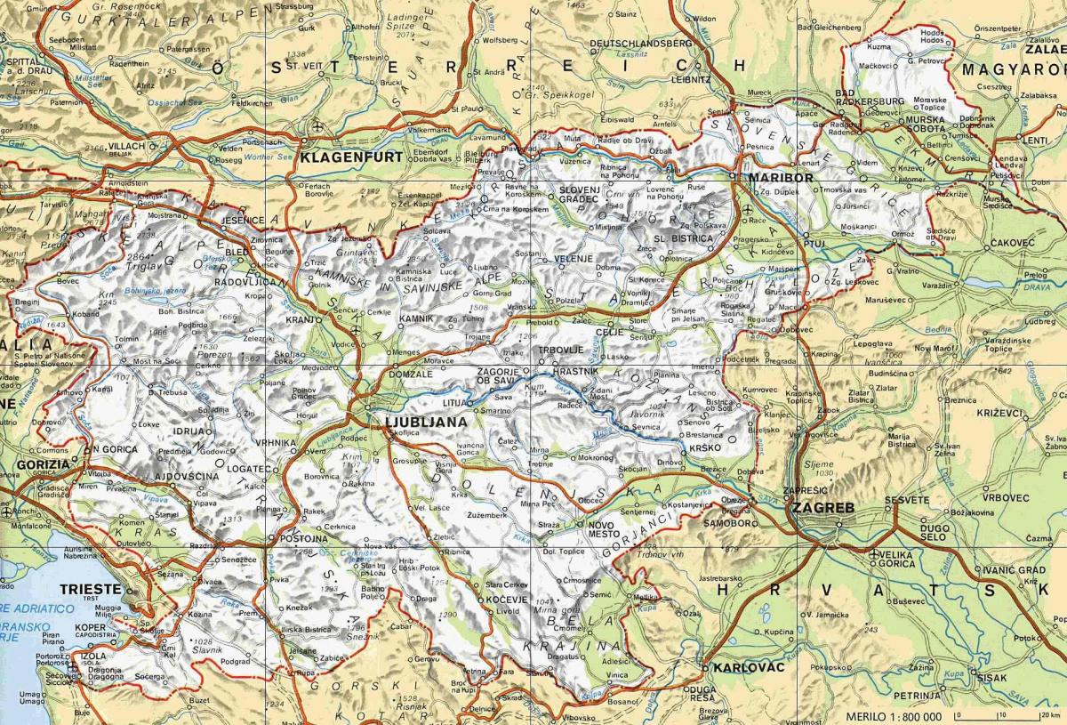 Mapa de Eslovenia terme