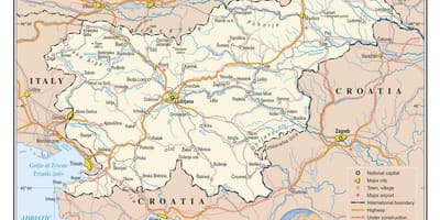 Mapa de Eslovenia ciudades