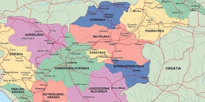 Mapa de Eslovenia político