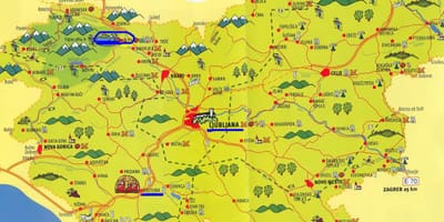 Mapa de Eslovenia turismo