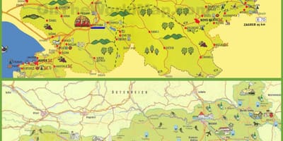Eslovenia mapa de viaje