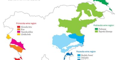 Mapa de Eslovenia vino