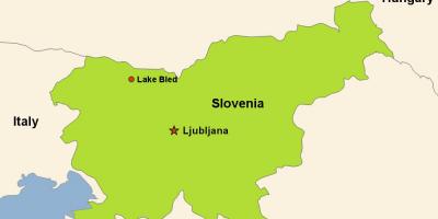 Mapa de liubliana, Eslovenia