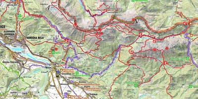 Mapa de los alpes Eslovenos