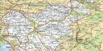 Mapa de Eslovenia terme